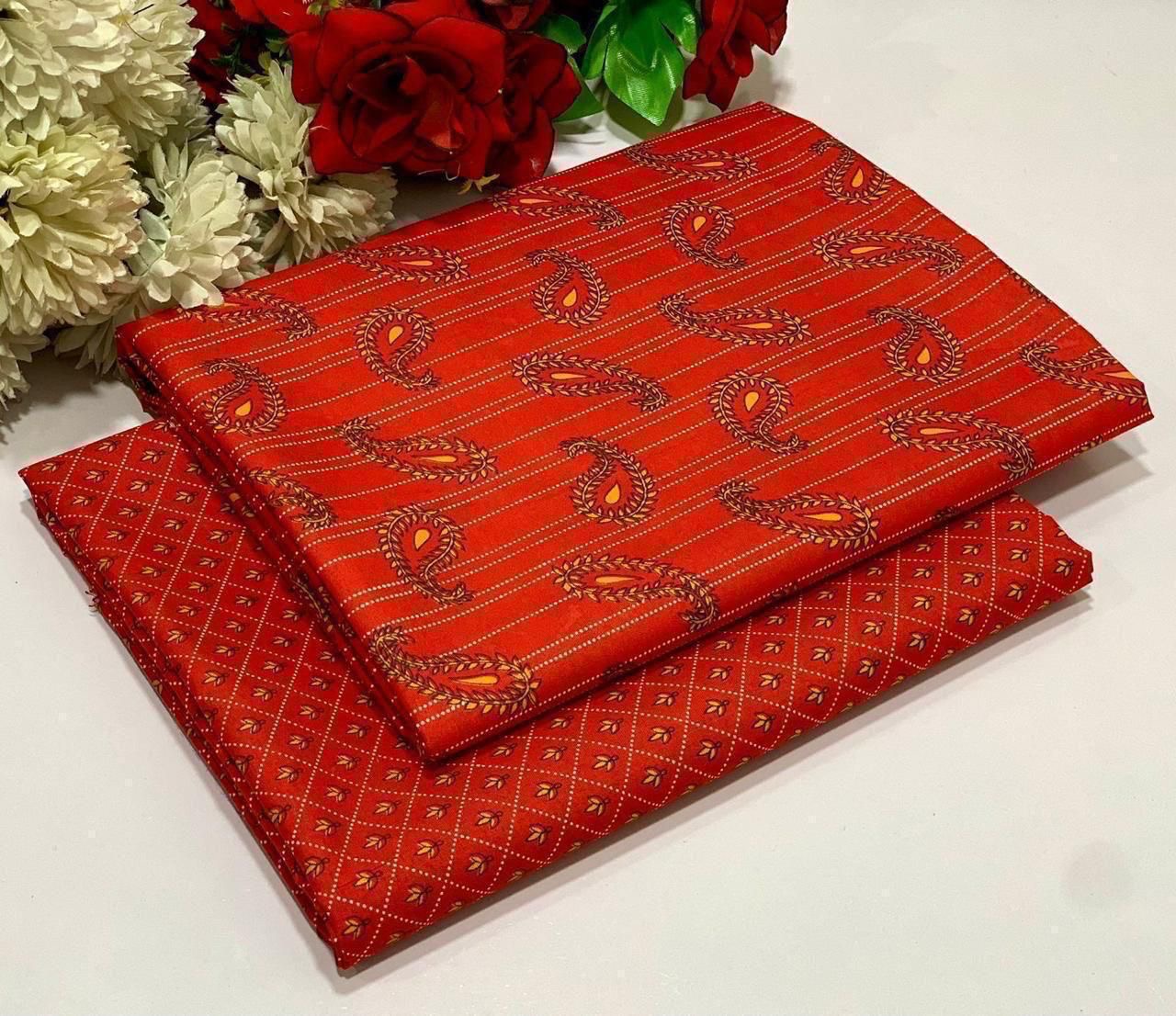 Ladies 2-Piece – Micro Polo Cotton with Floral Print | D-014
