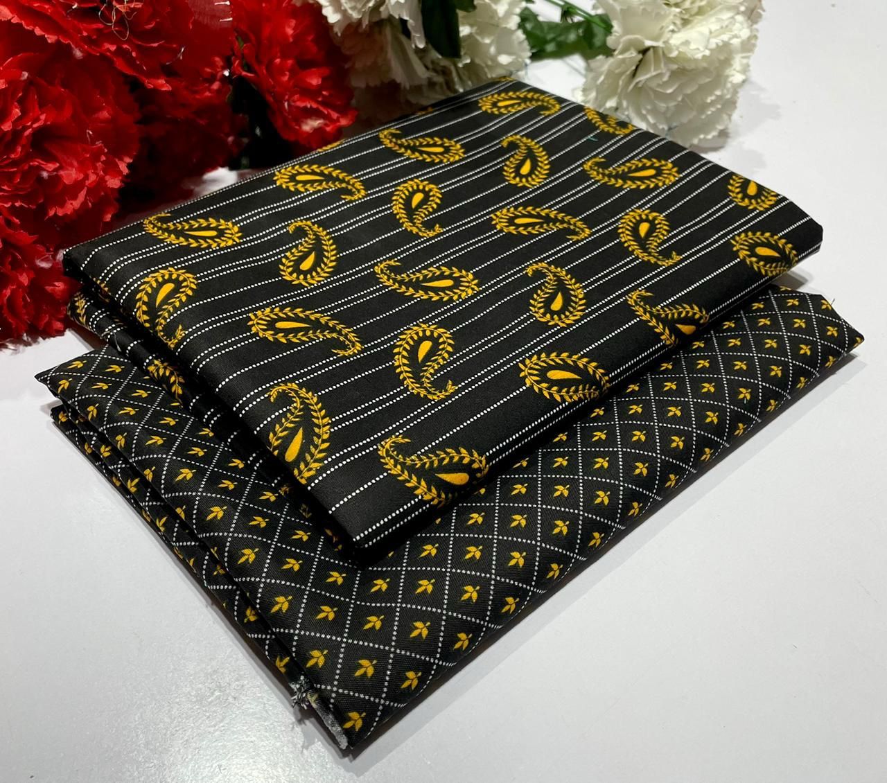 Ladies 2-Piece – Micro Polo Cotton with Floral Print | D-051
