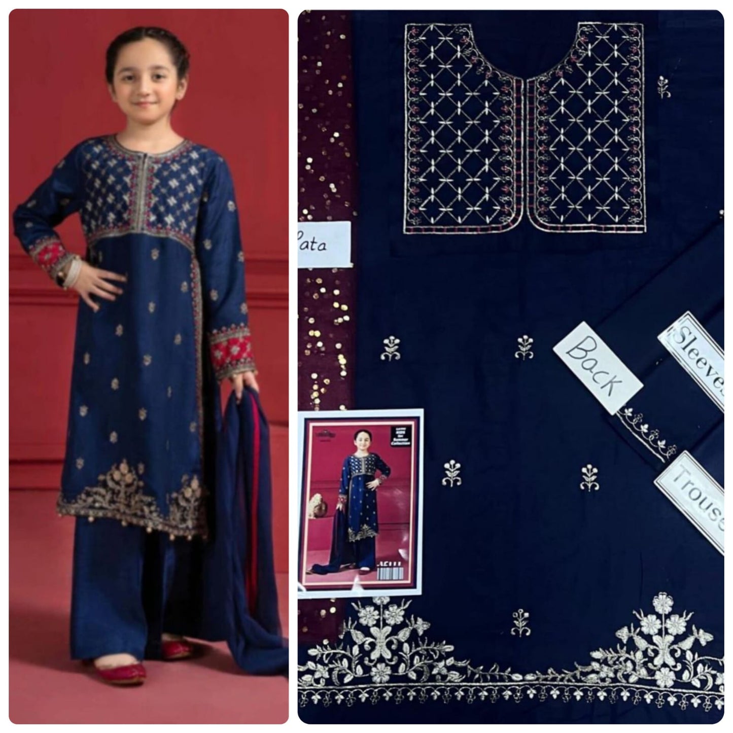 Kids Embroidered Lawn 3-Piece Suit – Summer Collection D-30