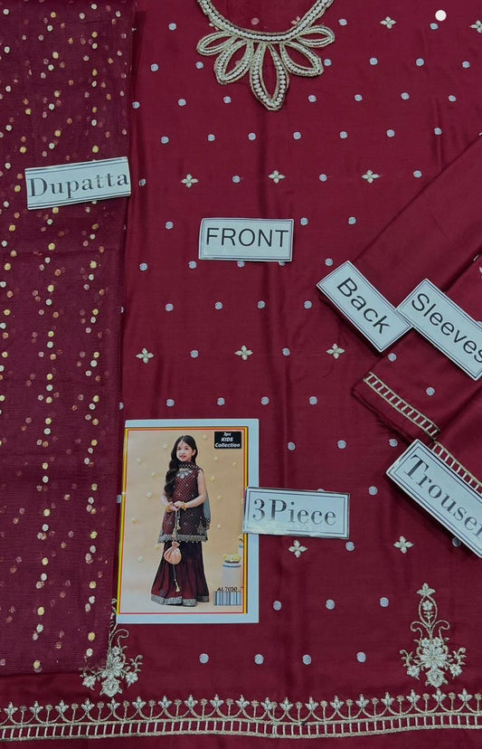 Kids Embroidered Lawn 3-Piece Suit – Summer Collection D-34