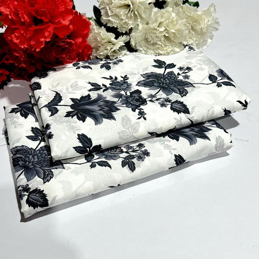 Ladies 2-Piece – Micro Polo Cotton with Floral Print | D-057