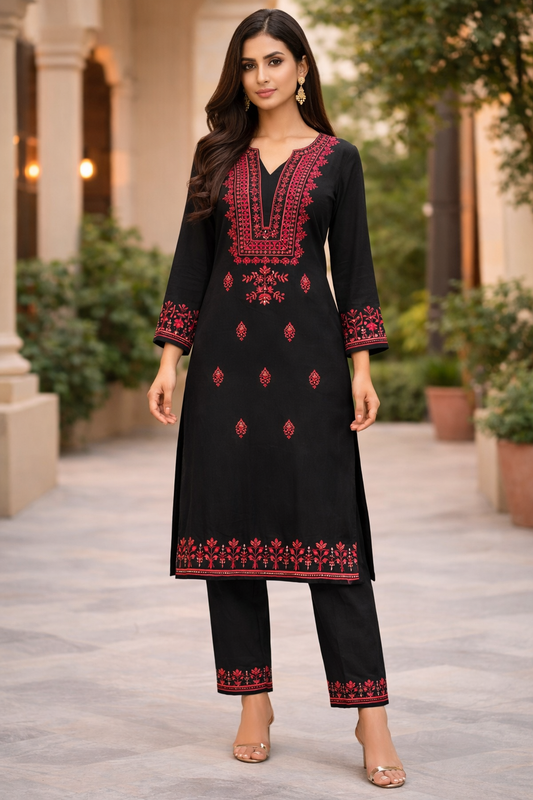 Premium Embroidered 2 Piece Suit D-05