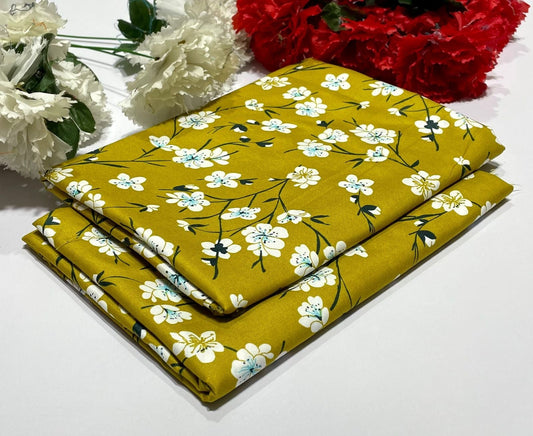 Ladies 2-Piece – Micro Polo Cotton with Floral Print | D-124