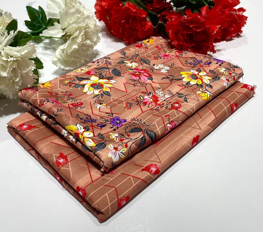 Ladies 2-Piece – Micro Polo Cotton with Floral Print | D-121