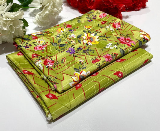 Ladies 2-Piece – Micro Polo Cotton with Floral Print | D-088