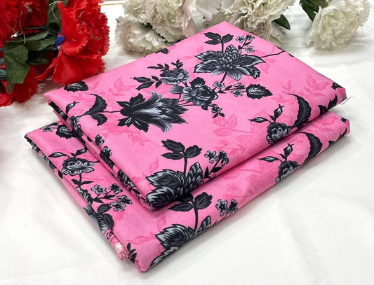 Ladies 2-Piece – Micro Polo Cotton with Floral Print | D-060