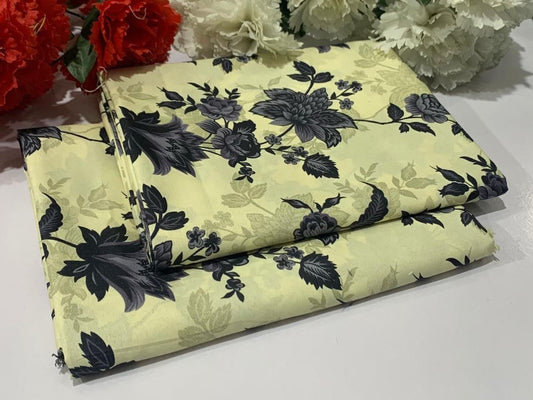 Ladies 2-Piece – Micro Polo Cotton with Floral Print | D-059