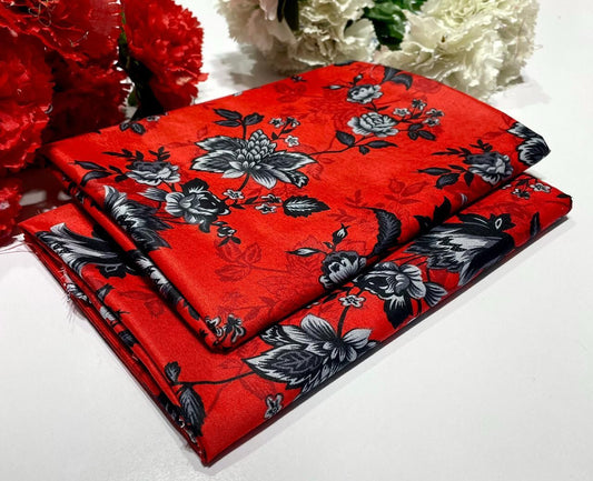 Ladies 2-Piece – Micro Polo Cotton with Floral Print | D-106