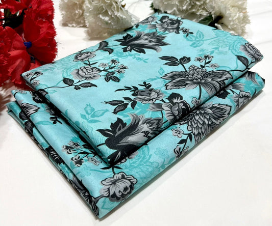 Ladies 2-Piece – Micro Polo Cotton with Floral Print | D-074