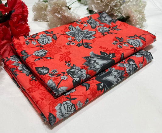 Ladies 2-Piece – Micro Polo Cotton with Floral Print | D-072