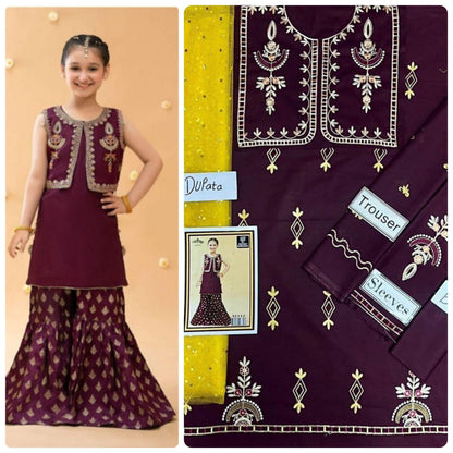 Kids Embroidered Lawn 3-Piece Suit – Summer Collection D-16