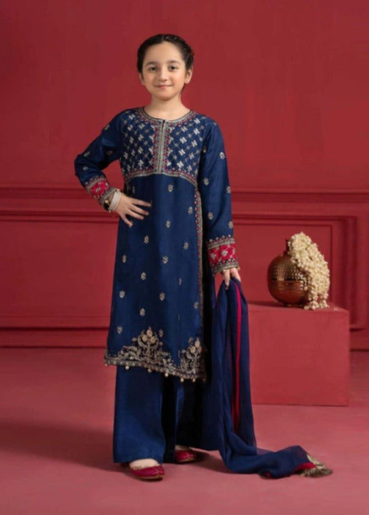 Kids Embroidered Lawn 3-Piece Suit – Summer Collection D-30
