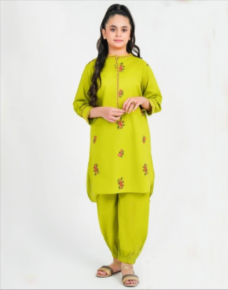 Kids Embroidered Lawn 3-Piece Suit – Summer Collection D-02