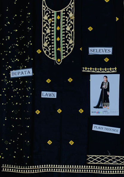 Kids Embroidered Lawn 3-Piece Suit – Summer Collection D-23