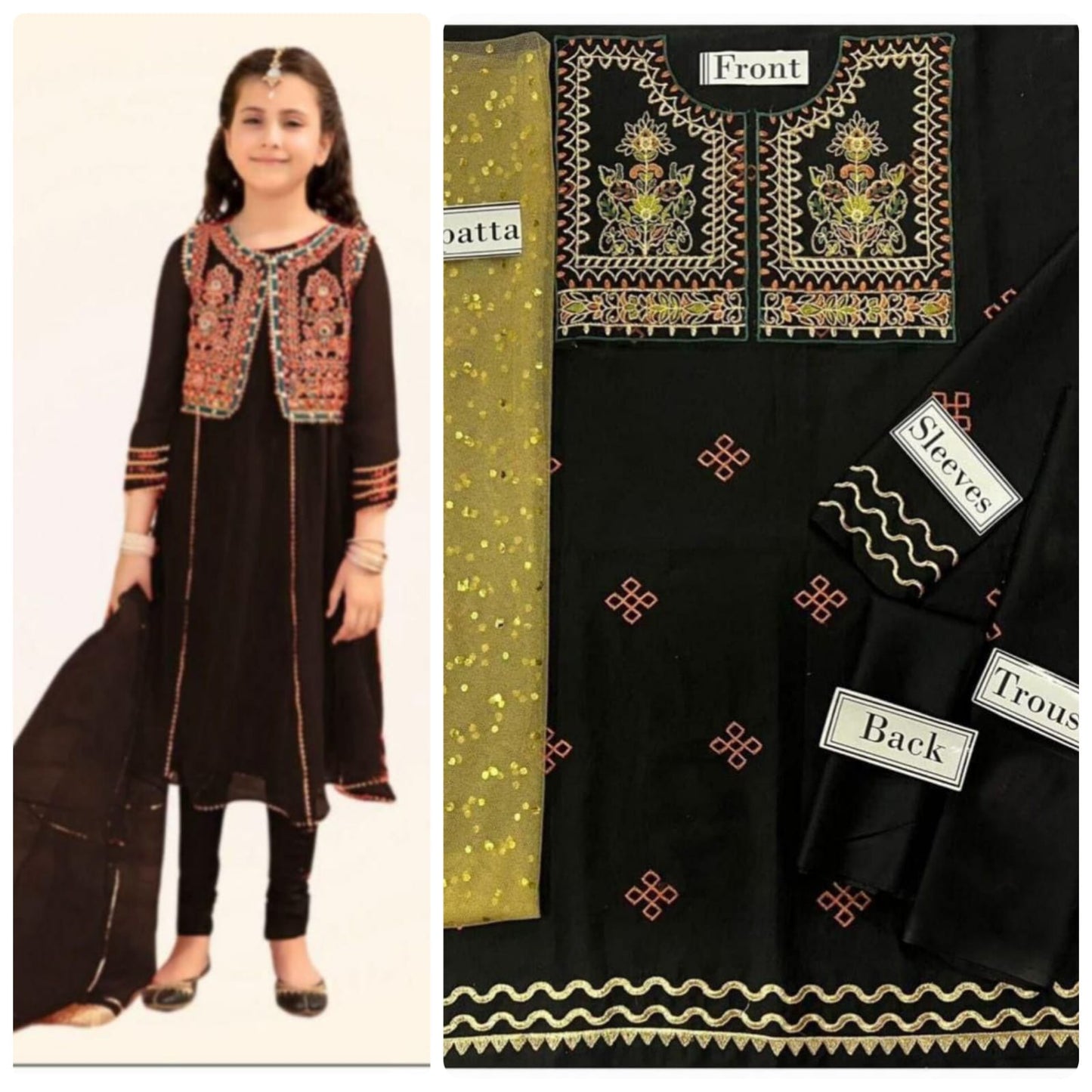 Kids Embroidered Lawn 3-Piece Suit – Summer Collection D-17