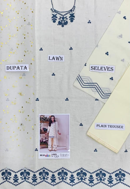 Kids Embroidered Lawn 3-Piece Suit – Summer Collection D-19