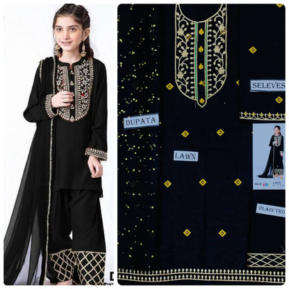 Kids Embroidered Lawn 3-Piece Suit – Summer Collection D-23