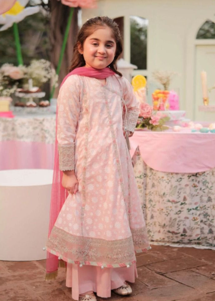Kids Embroidered Lawn 3-Piece Suit – Summer Collection D-01