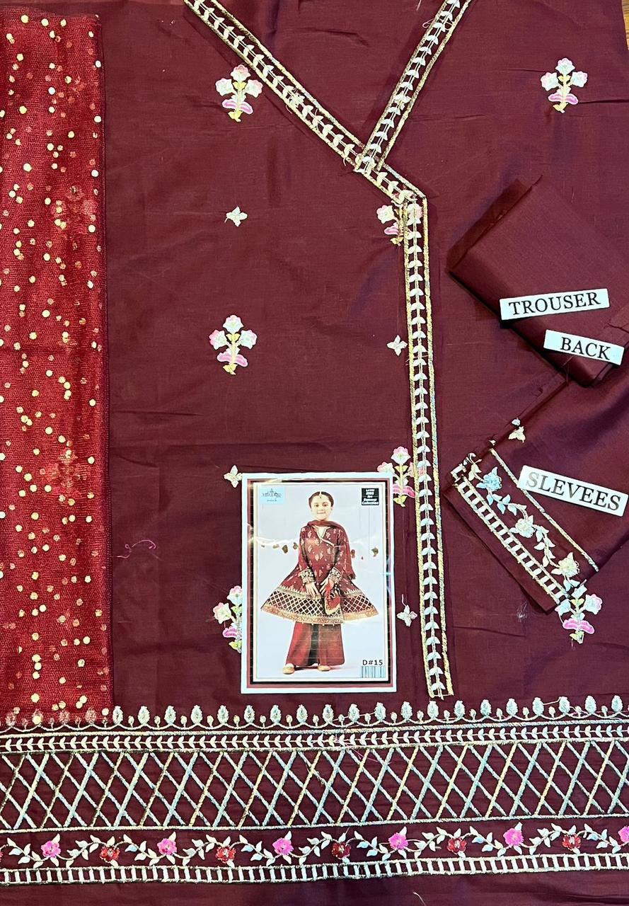 Kids Embroidered Lawn 3-Piece Suit – Summer Collection D-27