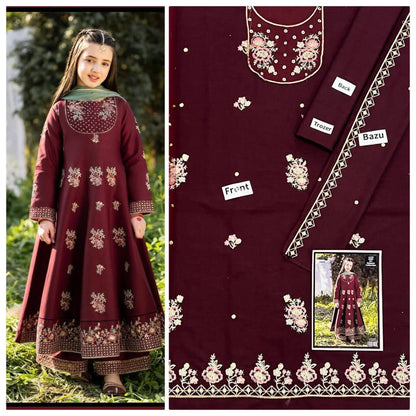 Kids Embroidered Lawn 3-Piece Suit – Summer Collection D-28