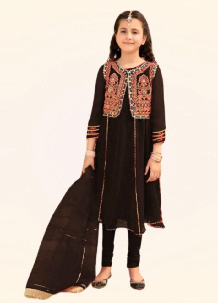 Kids Embroidered Lawn 3-Piece Suit – Summer Collection D-17