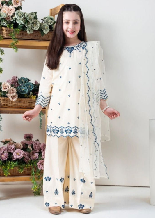 Kids Embroidered Lawn 3-Piece Suit – Summer Collection D-19
