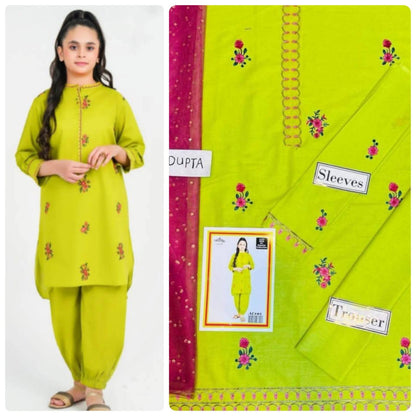 Kids Embroidered Lawn 3-Piece Suit – Summer Collection D-02