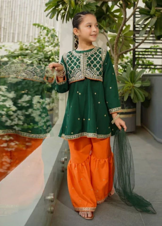 Kids Embroidered Lawn 3-Piece Suit – Summer Collection D-04