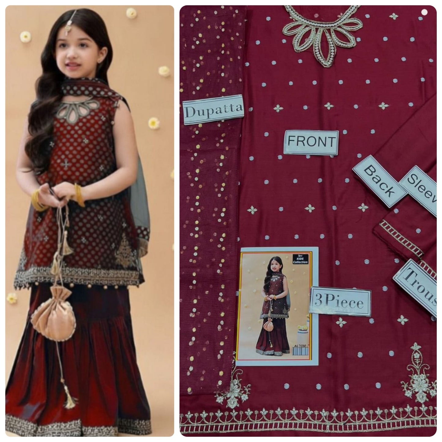 Kids Embroidered Lawn 3-Piece Suit – Summer Collection D-34