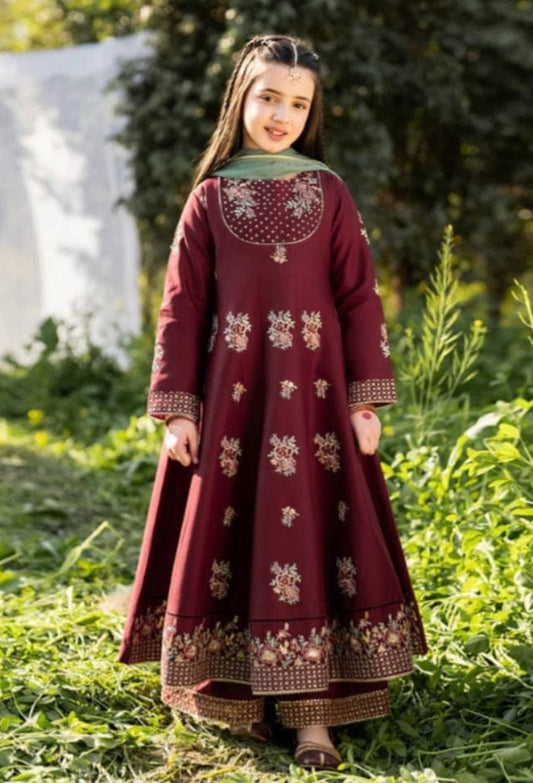 Kids Embroidered Lawn 3-Piece Suit – Summer Collection D-28