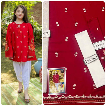 Kids Embroidered Lawn 3-Piece Suit – Summer Collection D-29