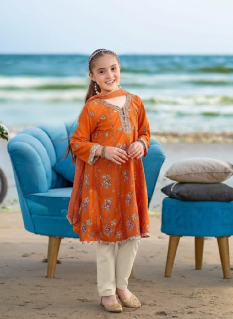 Kids Embroidered Lawn 3-Piece Suit – Summer Collection D-20