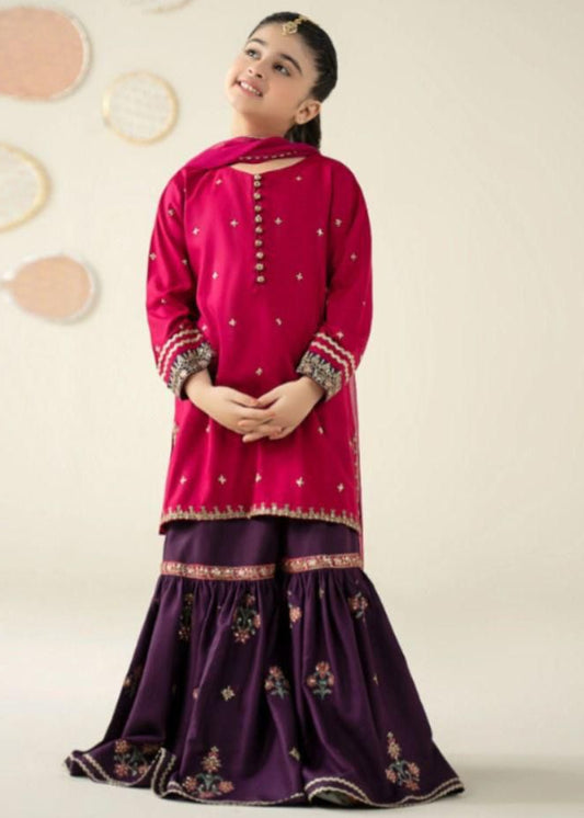 Kids Embroidered Lawn 3-Piece Suit – Summer Collection D-06